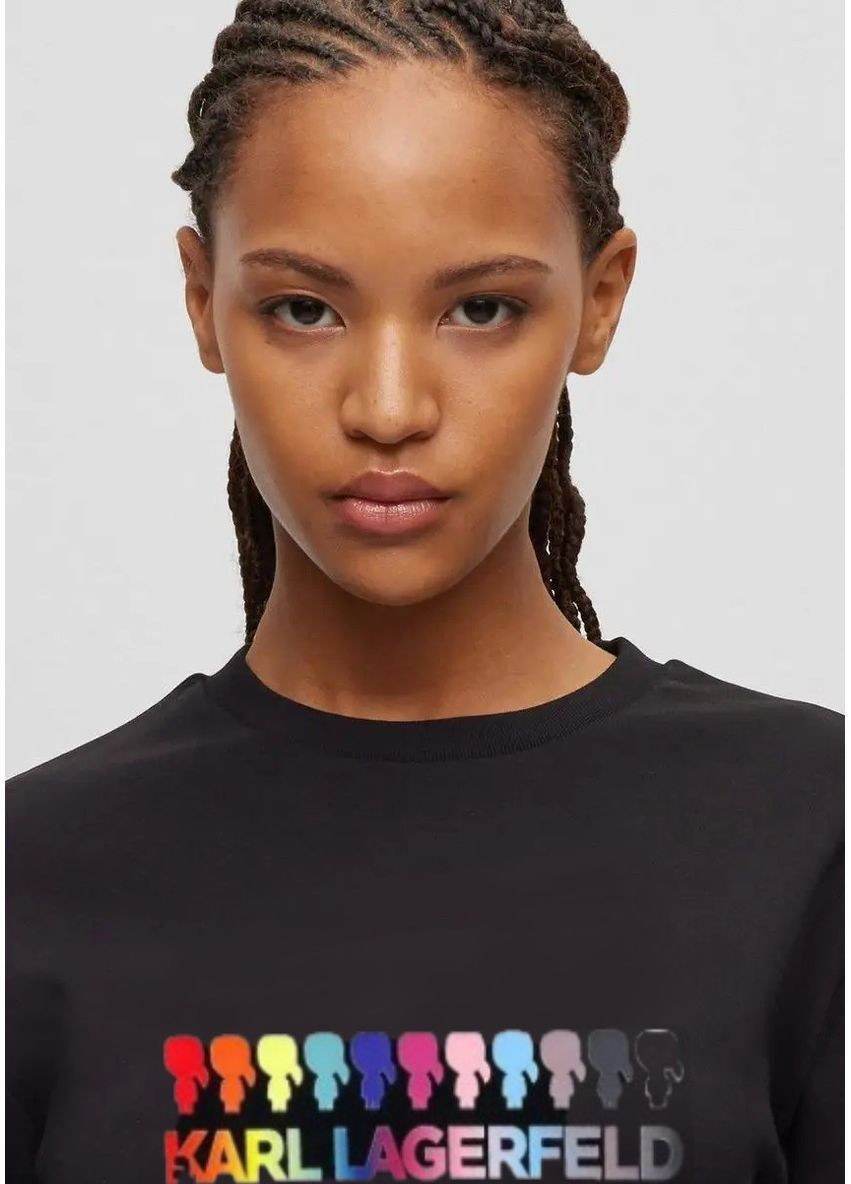 Чорний світшот жіночий Karl Lagerfeld аплікація (362555914)