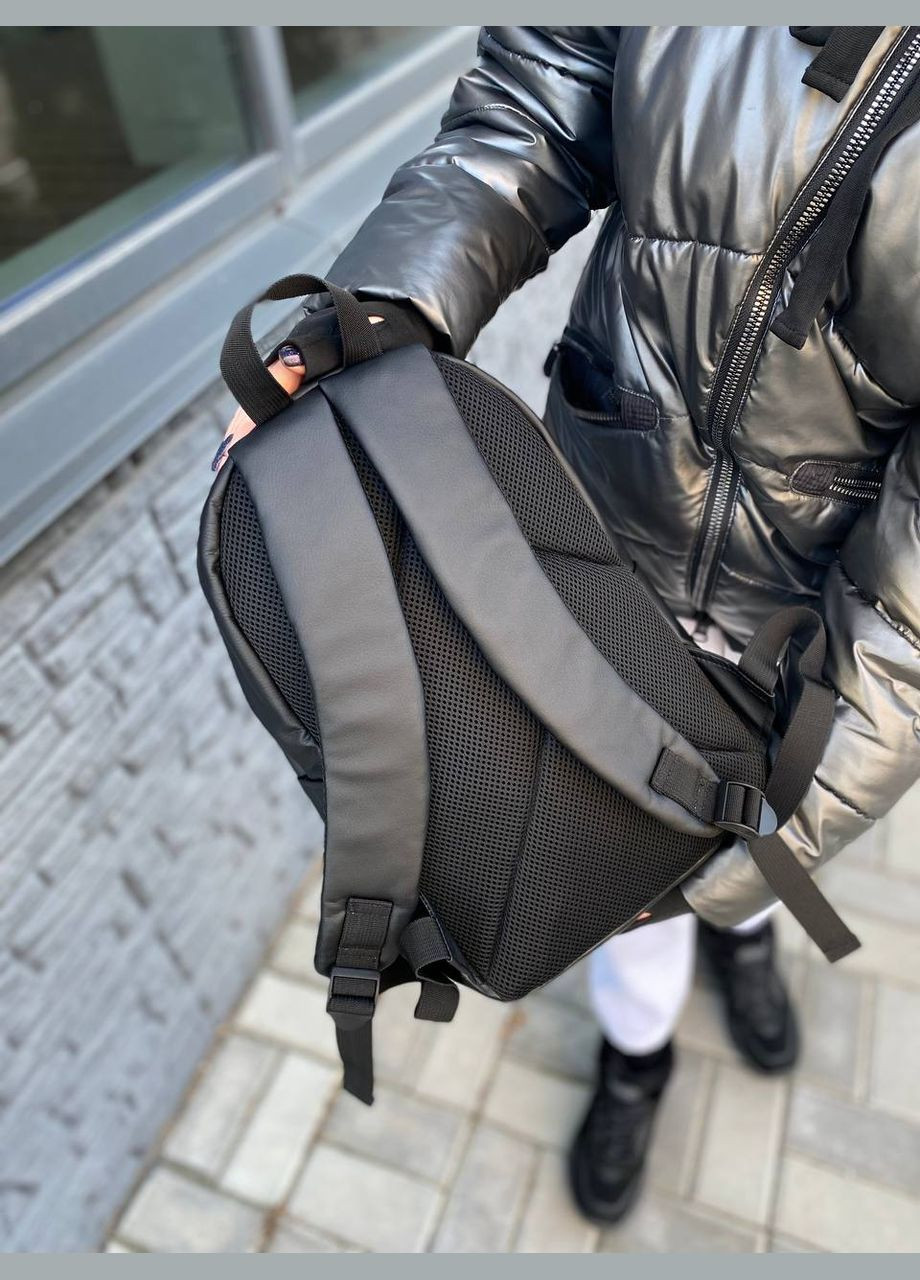 Чорний рюкзак компактний універсальний портфель чоловічий жіночий екокожа TS mini No Brand (316218751)