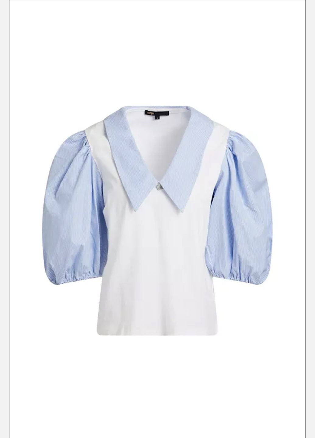 Белая стильный топ блузка Maje топ блуза з комірцем