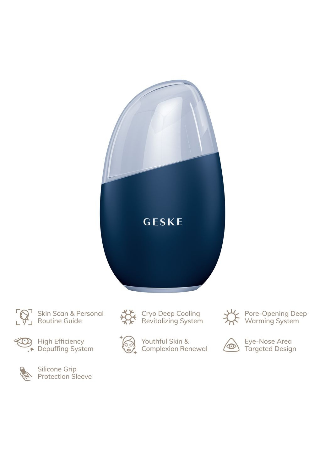 Масажер для обличчя Cool&Warm Eye and Face Massager 7в1 midnight GESKE (341526185)