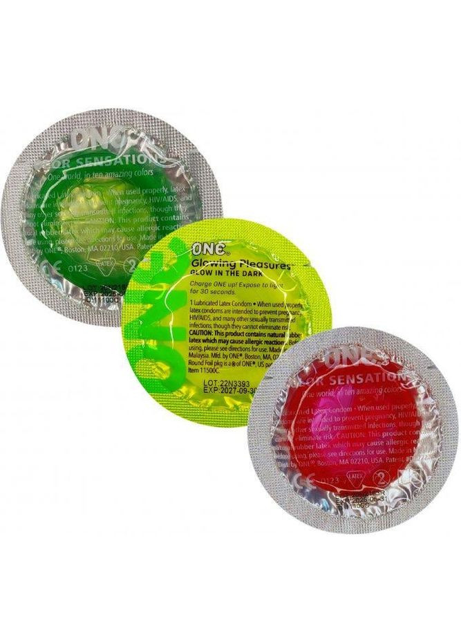 Набор латексных презервативов Color Sensation с силиконовой смазкой красного цвета(цена за 5 шт) One (327873449)