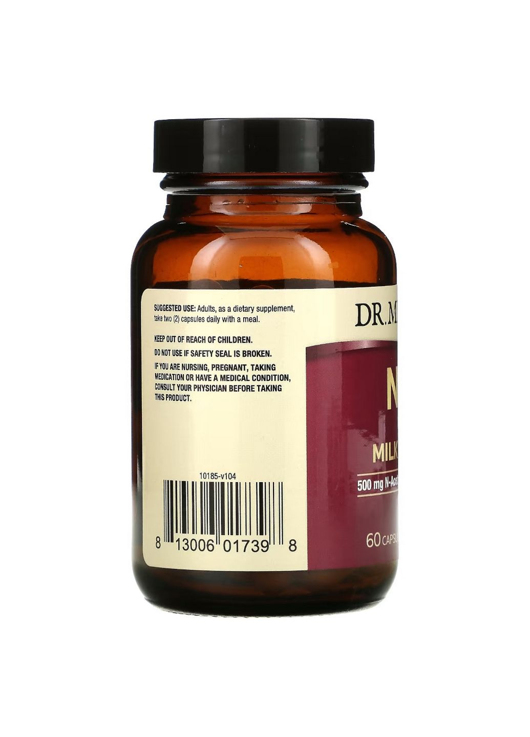 Аминокислота NAC with Milk Thistle, 60 капсул Dr. Mercola (315870967)