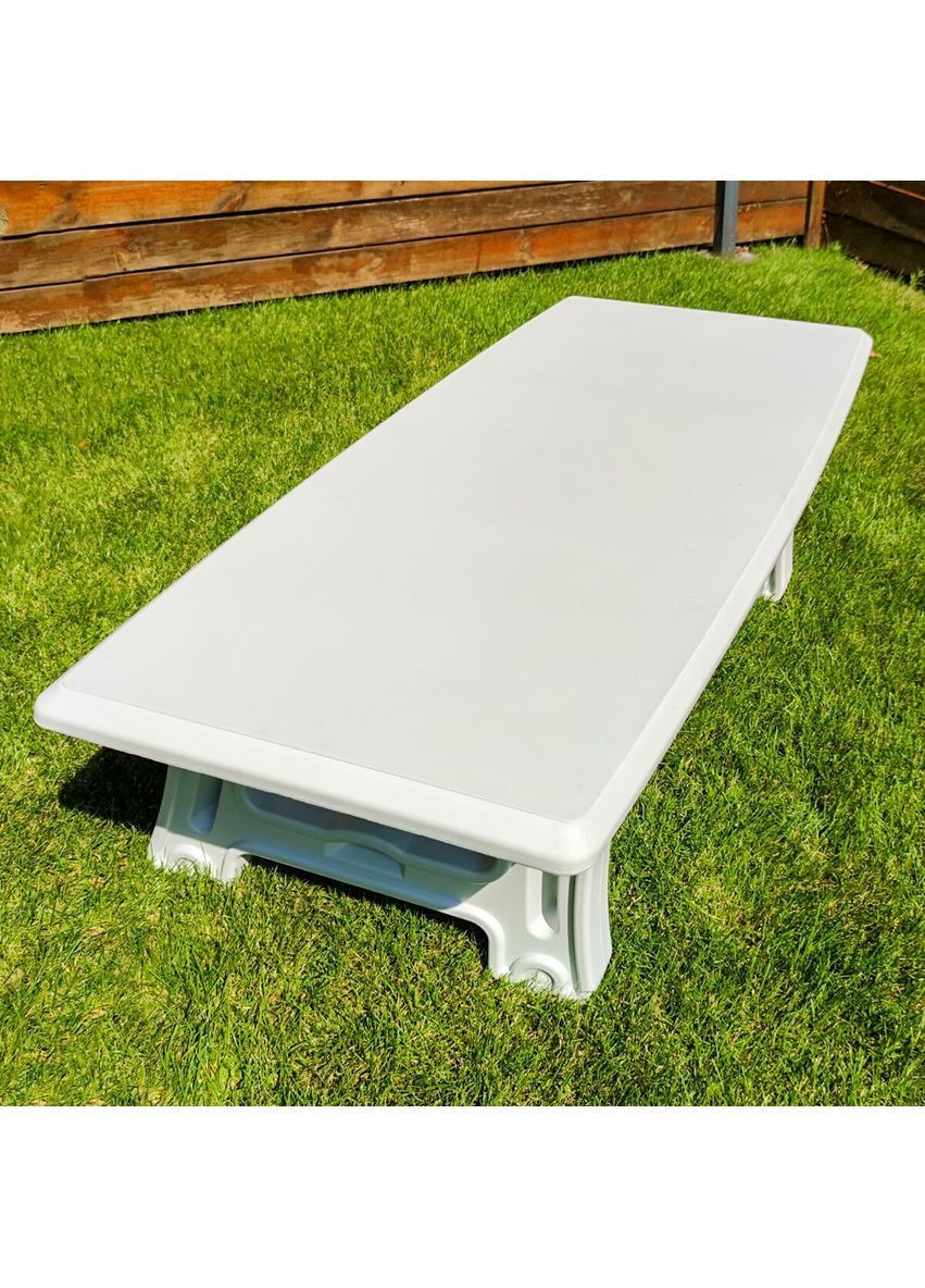 Садовий стіл 122х61х43см StickerWall-SW-00001544 Білий IKI (370563899)