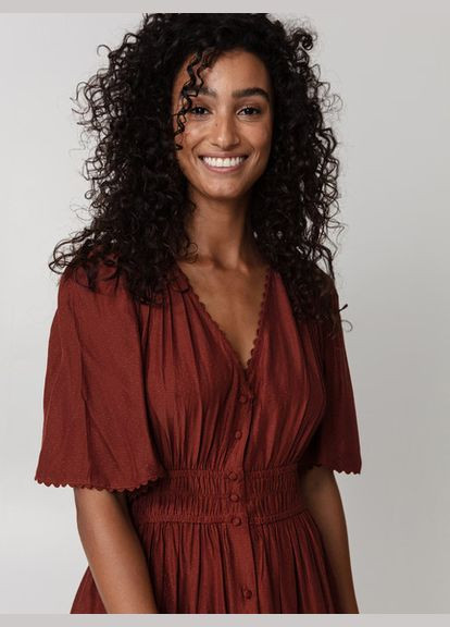 Теракотова кежуал сукня Indiska однотонна