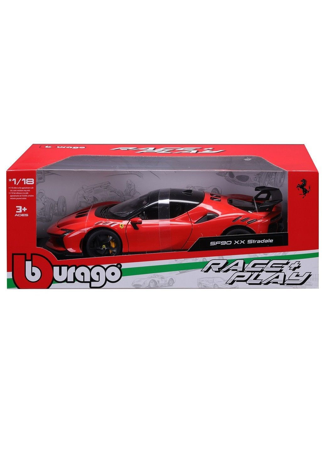 Автомодель серії R&P - Ferrari SF90 XX Stradale (1:18) Bburago (368834660)