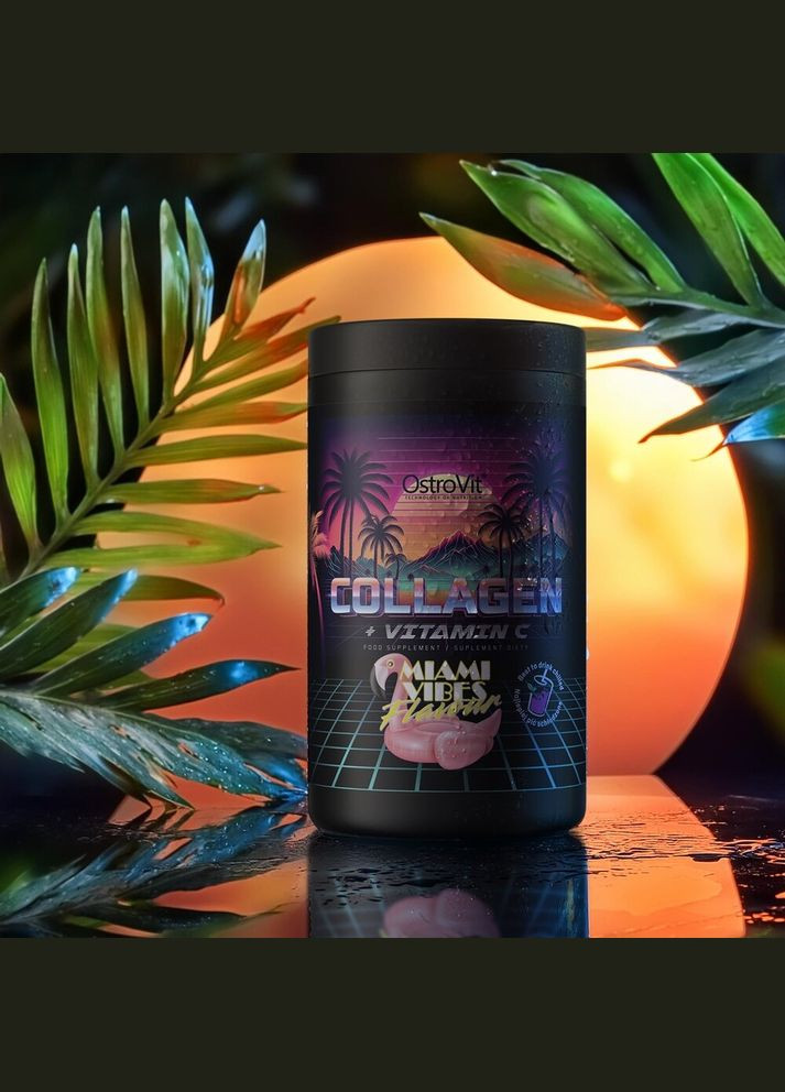 Препарат для суставов и связок Collagen + Vitamin C, 400 грамм Miami Vibes Ostrovit (334703998)