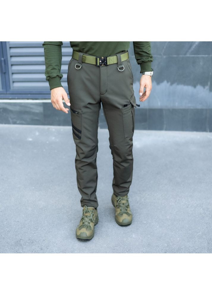 Хаки демисезонные карго брюки Pobedov