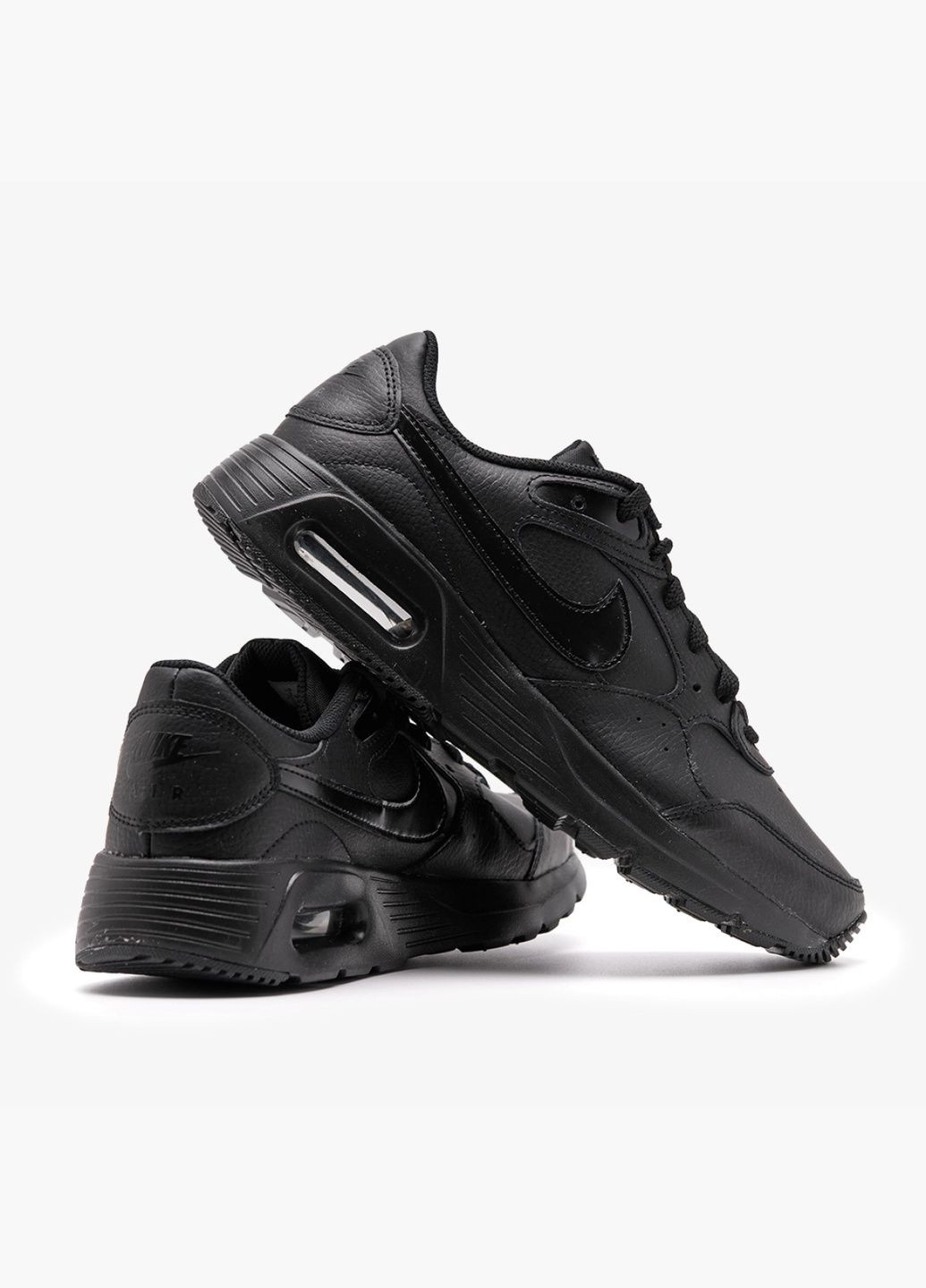 Черные демисезонные кроссовки мужские air max sc lea black dh9636-001 Nike