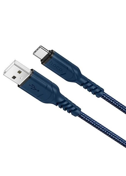Кабель плетений X59 Victory charging data cable USb — Type-C 1m синій Hoco (316675733)