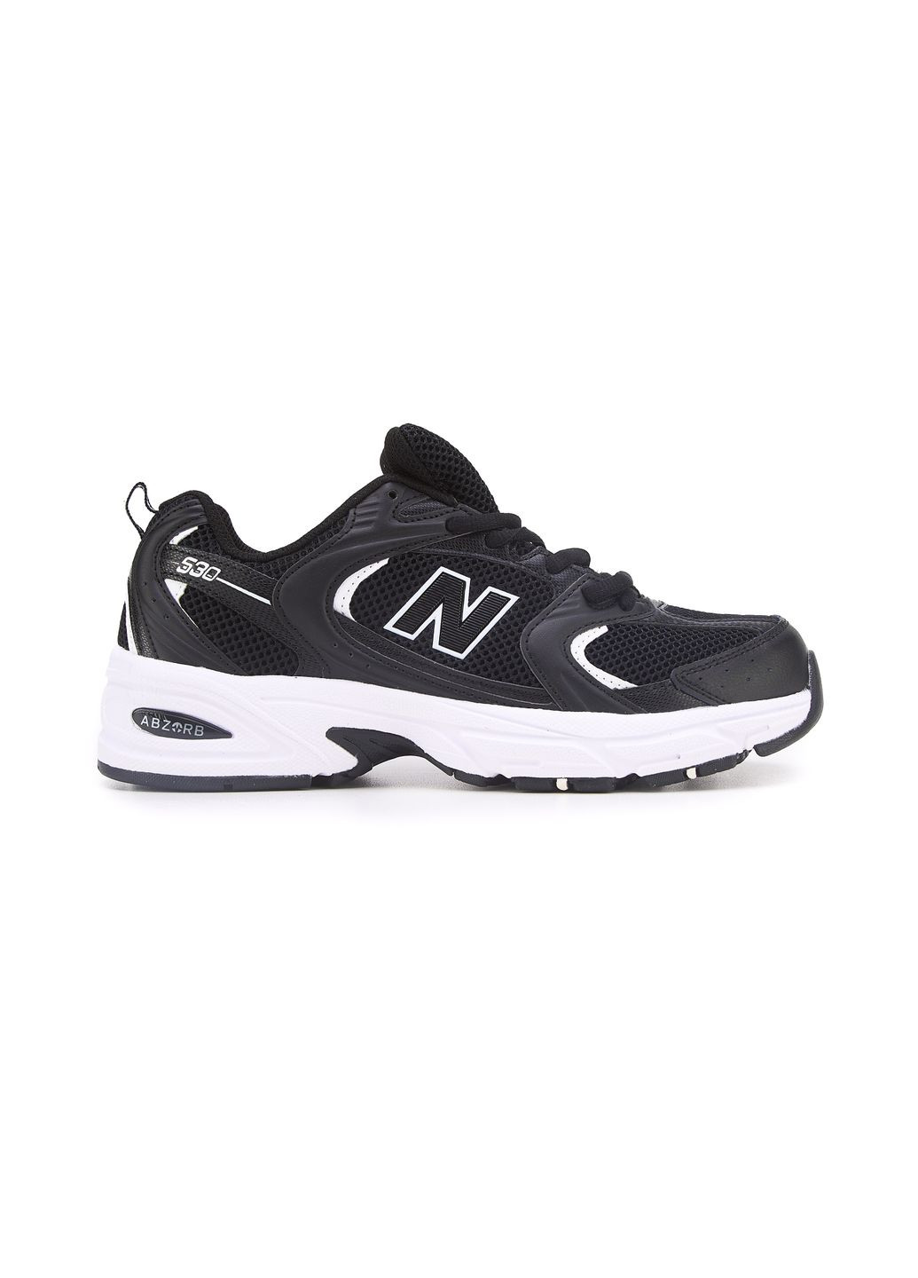 КРОССОВКИ ЖЕНСКИЕ NEW BALANCE 530 BLACK WHITE PREMIUM НЬЮ БЕЛАНС 530 No Brand чёрные демисезоны (368647084)