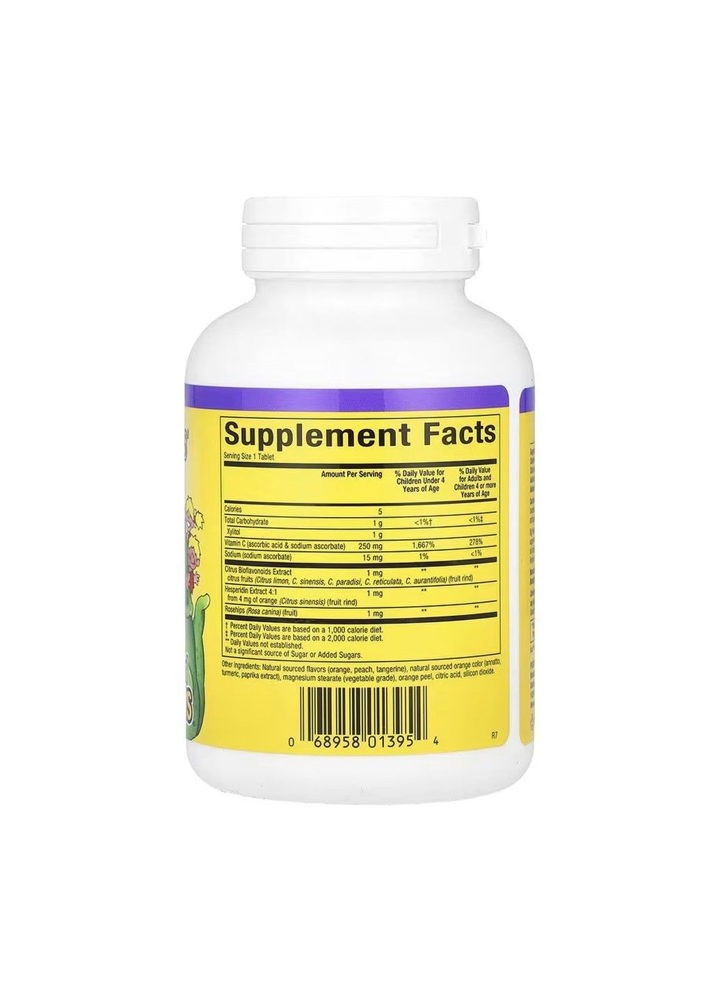 , Big Friends, жувальний вітамін C, апельсиновий смак, 250 мкг, 90 жувальних таблеток Natural Factors (366816435)