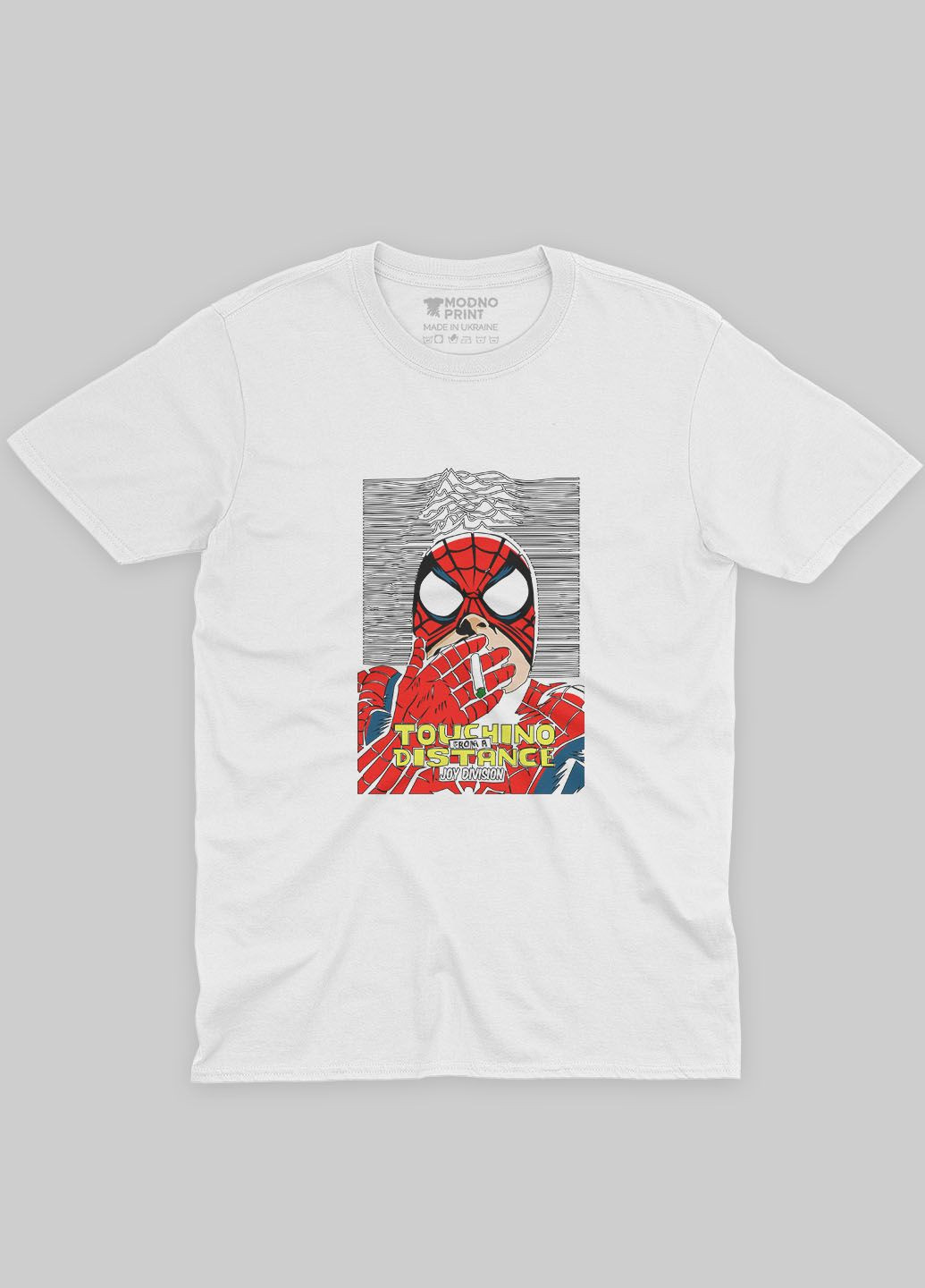 Белая демисезонная футболка для девочки с принтом супергероя - человек-паук (ts001-1-whi-006-014-045-g) Modno