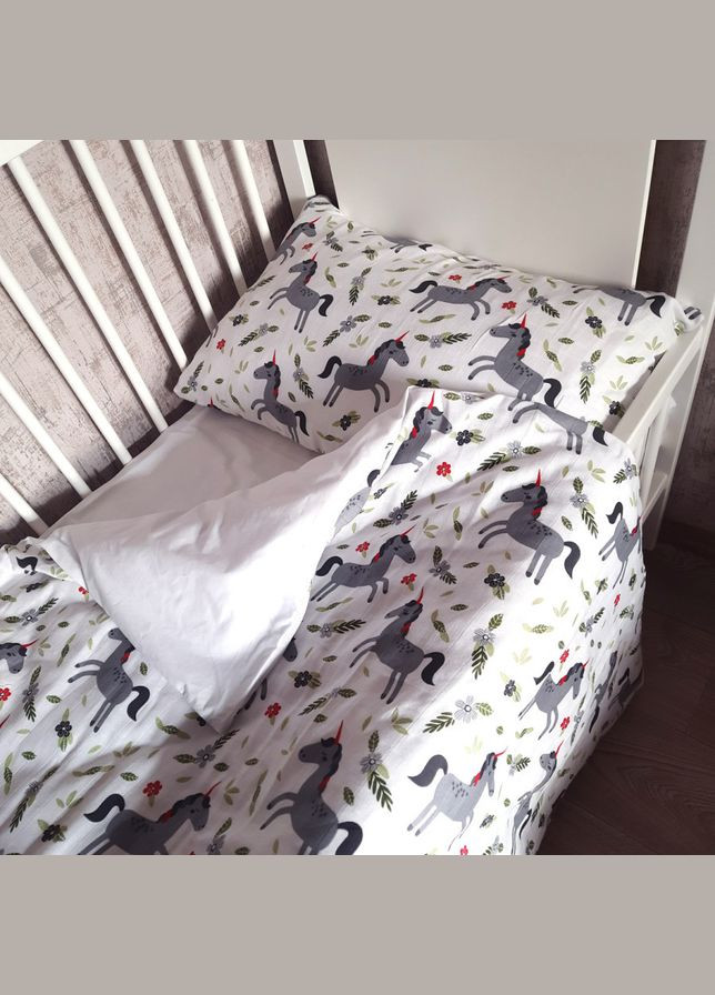 Комплект постельного белья в кроватку Unicorn муслин детский 112х147 см (94101836) SoundSleep (308071923)