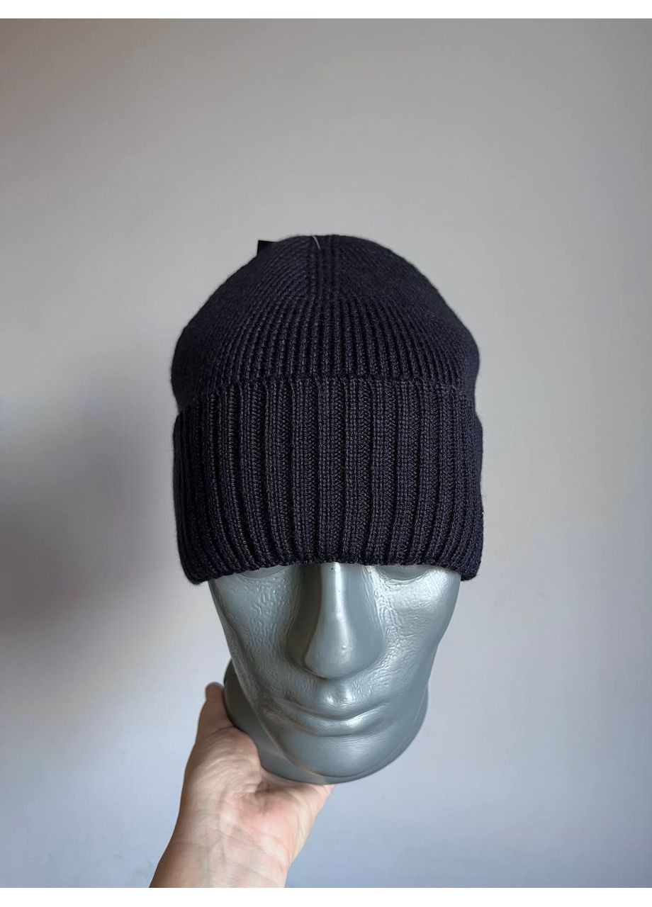 Мужская шапка вязаная на флисе зимняя стильная теплая универсальная модная konstant Ellan (364864718)