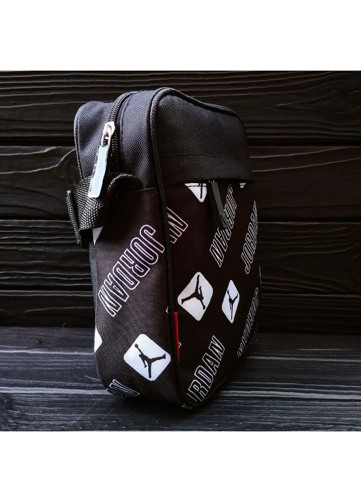 Черная барсетка через плечо – стильная тканевая модель для мужчин No Brand (365762018)