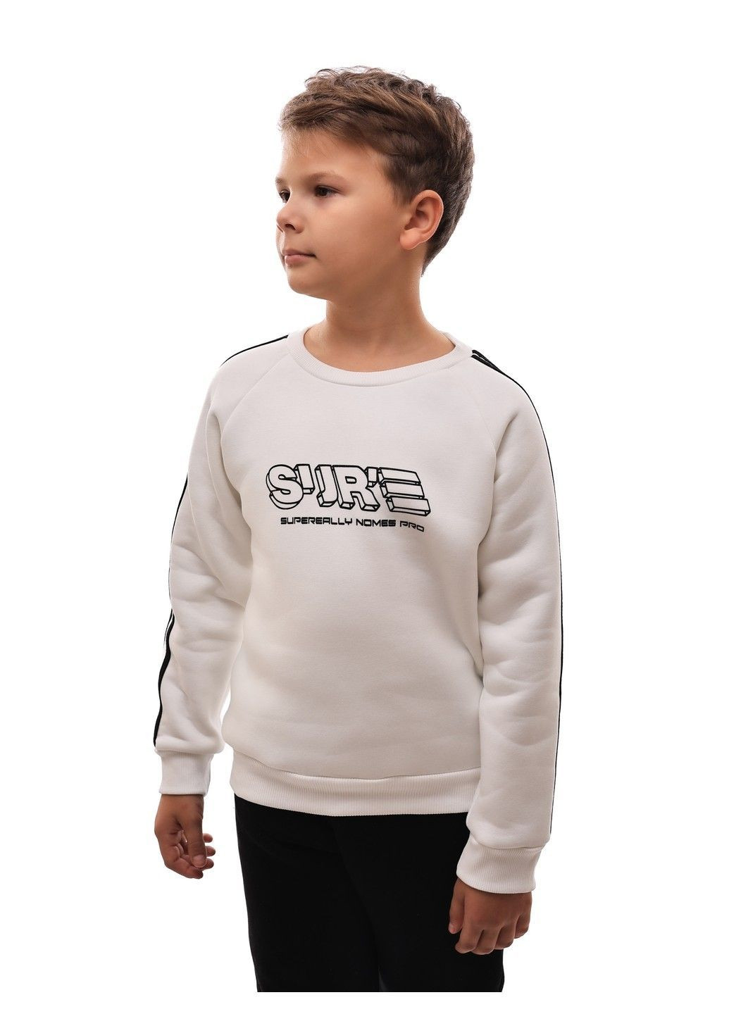 No Brand світшот для хлопчика підлітка молочний трикотаж