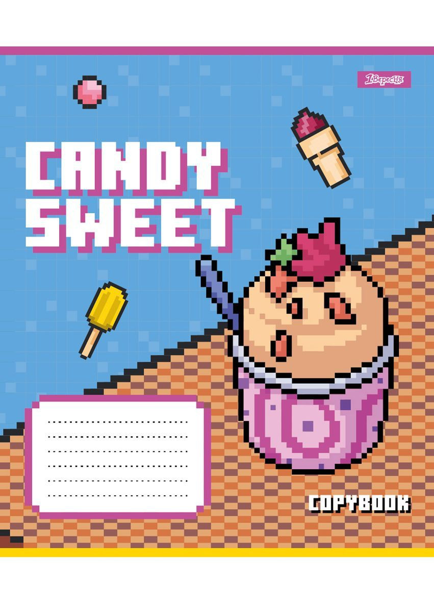 Набор тетрадей Candy sweet А5 в косую линию 12 листов 25 шт. () 1 Вересня 767201 (366528837)