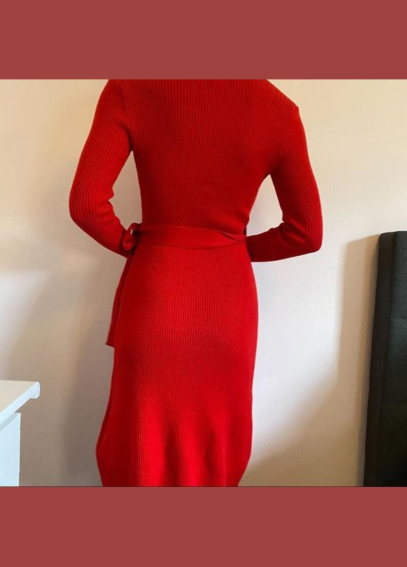 Красное платье на запахе 0771826003 xs красный H&M