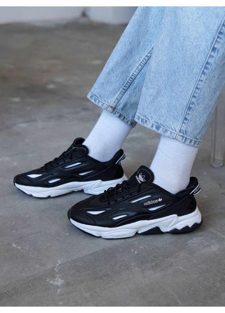 Черные демисезонные кроссовки мужские adidas ozweego celox black white 2 адидас озвиго No Brand