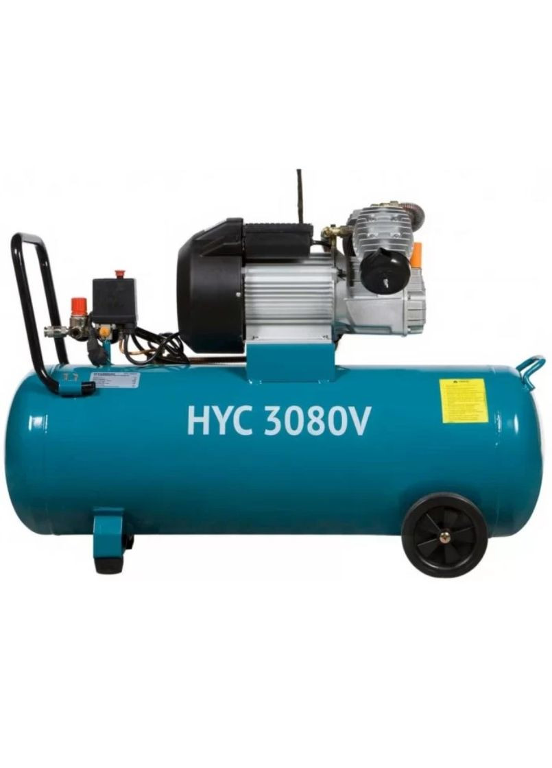 Компрессор воздушный HYC 3080V (2.2 кВт, 80 л, 420 л/мин) масляный, двухцилиндровый (22860) Hyundai (264208556)
