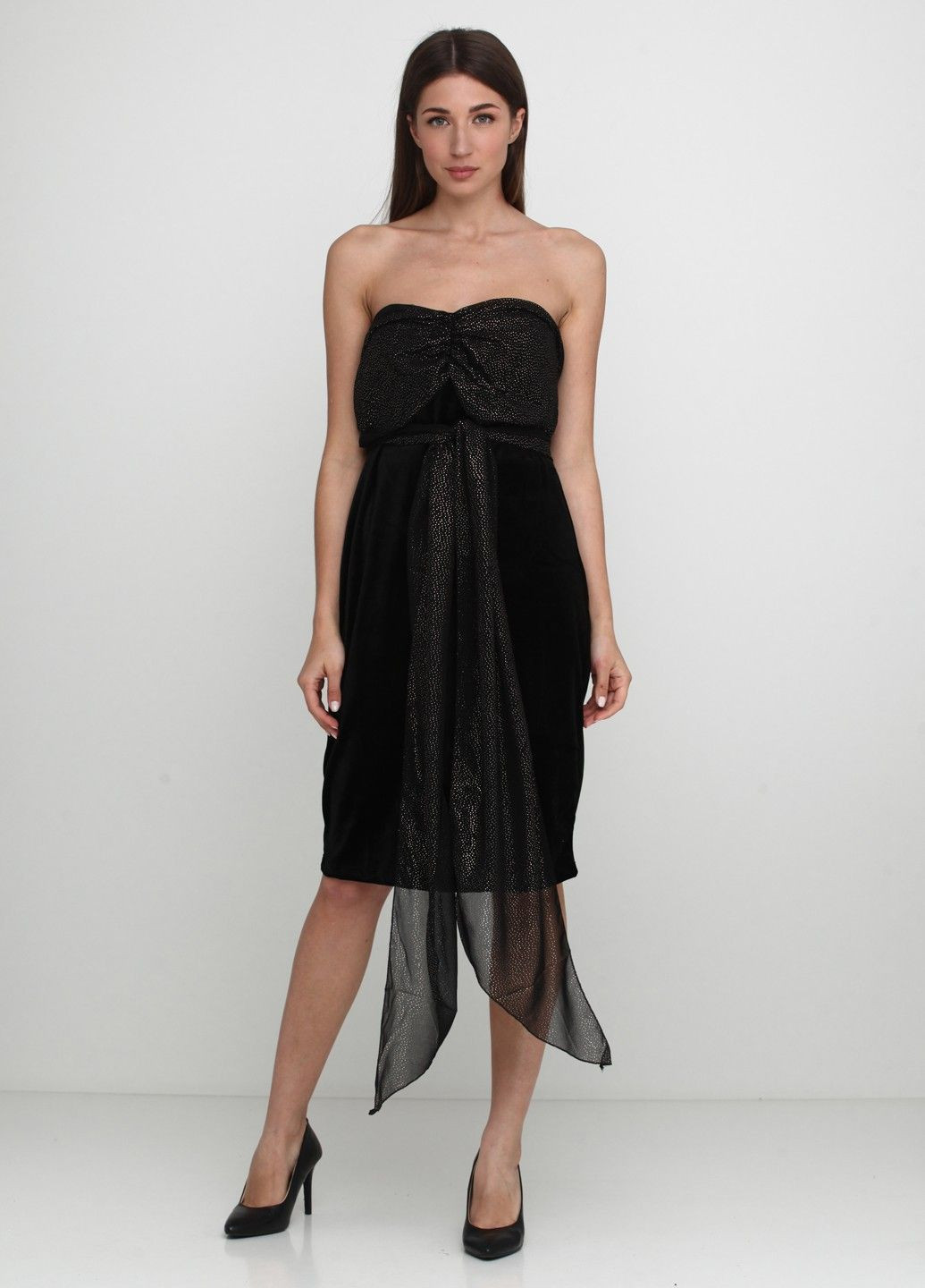 Чорна коктейльна сукня Avon однотонна