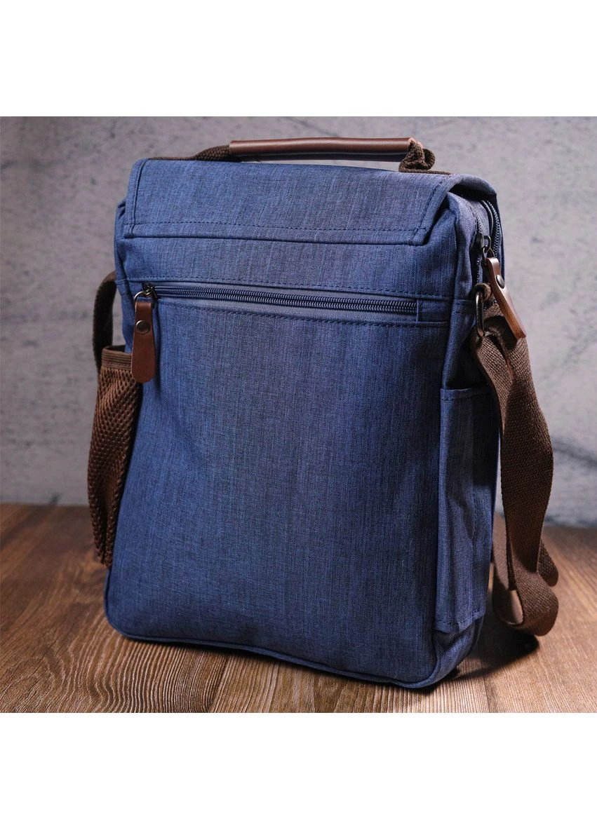 Чоловіча Сумка Через Плече Із Текстилю 21264 Синя Seli Vintage (392702974)