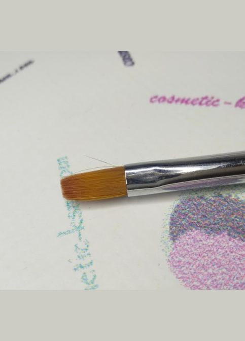 Gellex Кисть для геля №6 ровная плоская с белой ручкой No Brand (299385392)