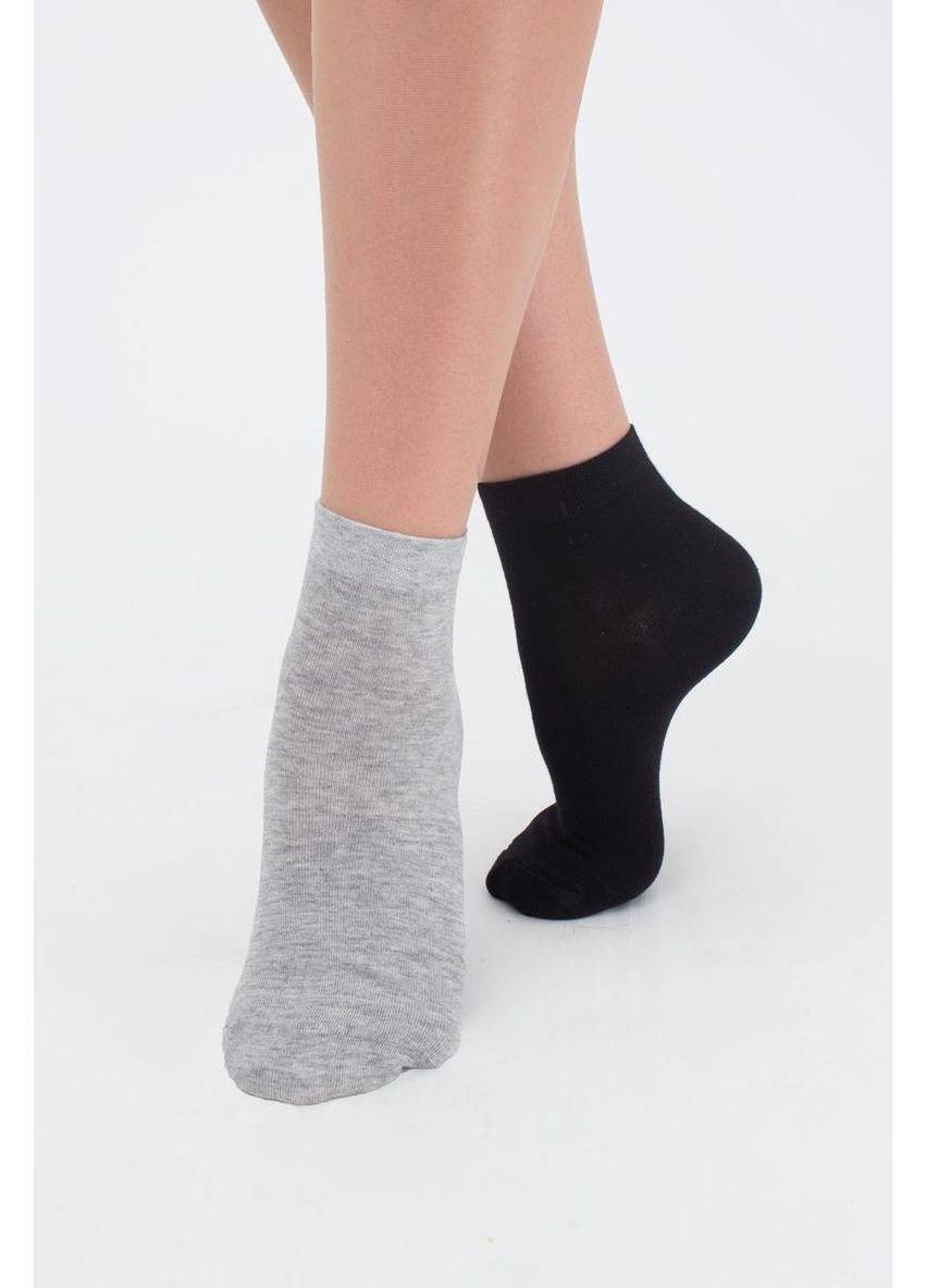 Комбинированные носки низкие 2 пары Giulia однотонные (351854477)