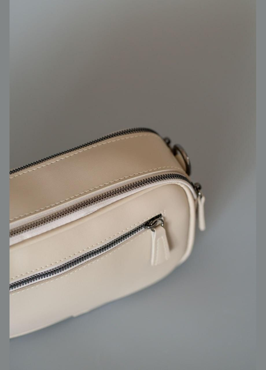 Сумка женская Кросс боди функциональная бежевая из экокожи NIUNIU (340239672)