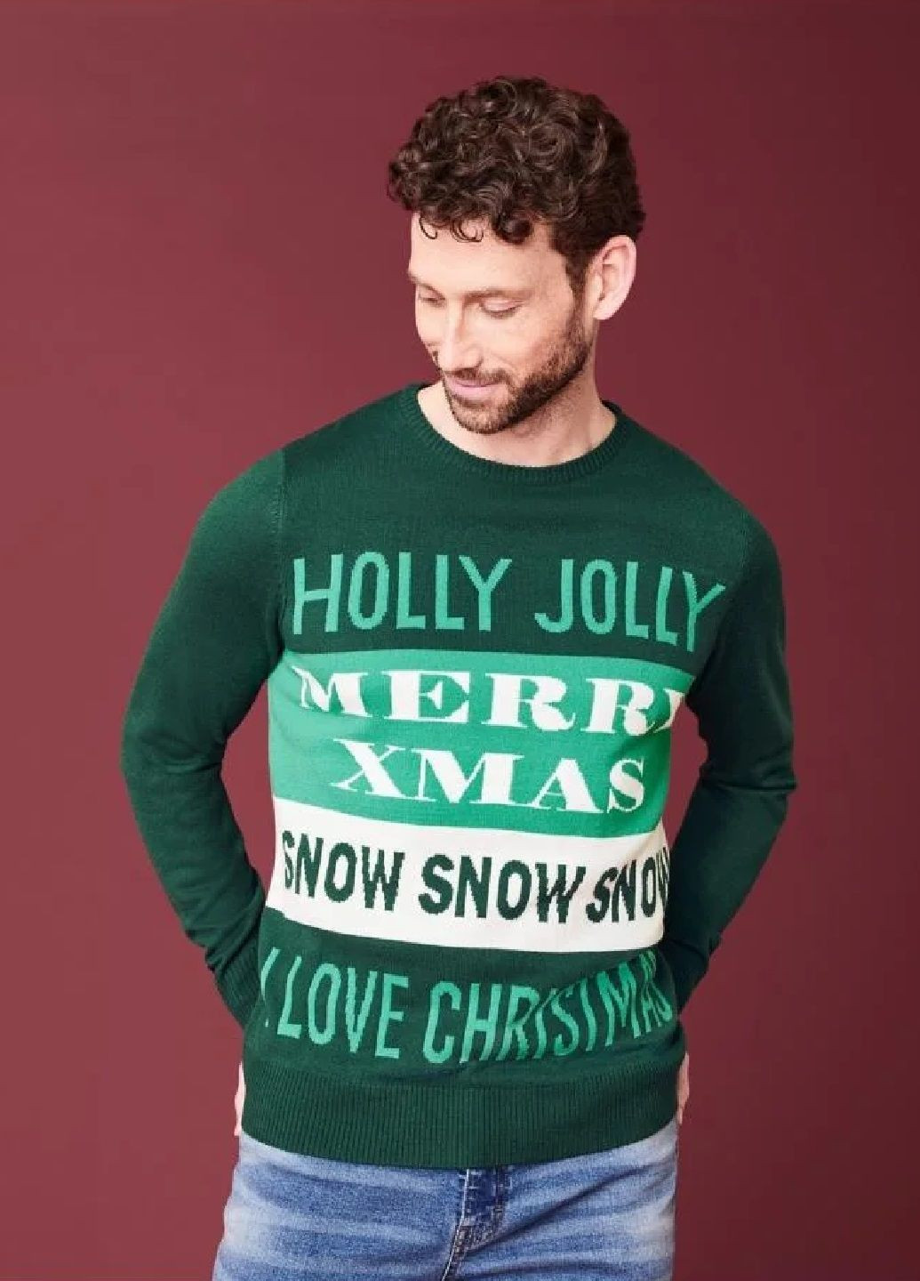 Зелений зимовий светр пуловер Livergy