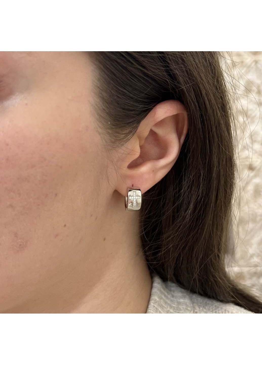 Срібні сережки з фіанітами (2136422) Silver Breeze (317354901)