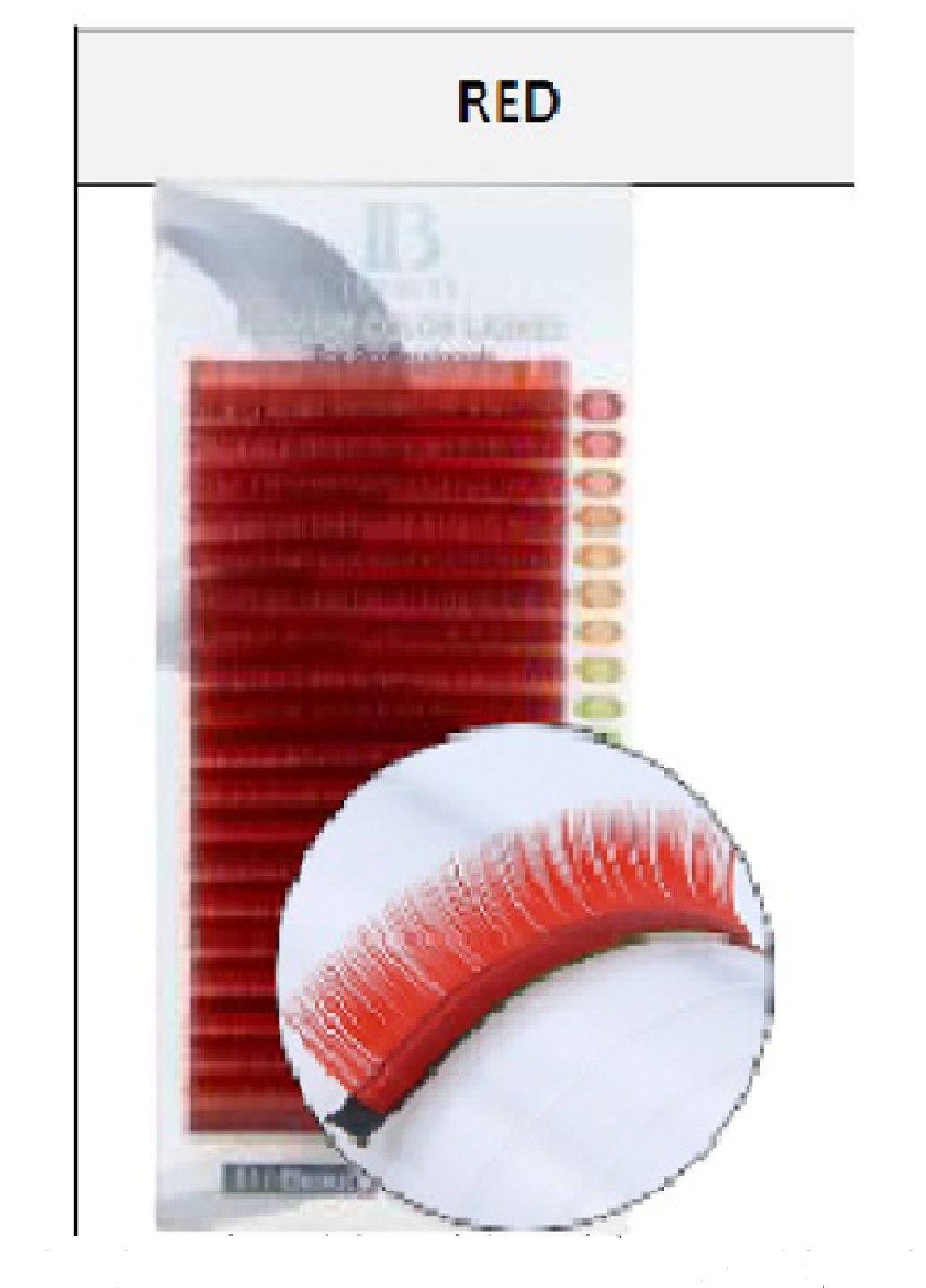 Вії червоні мікси СС 0,10 9-12 мм I-Beauty (322862831)