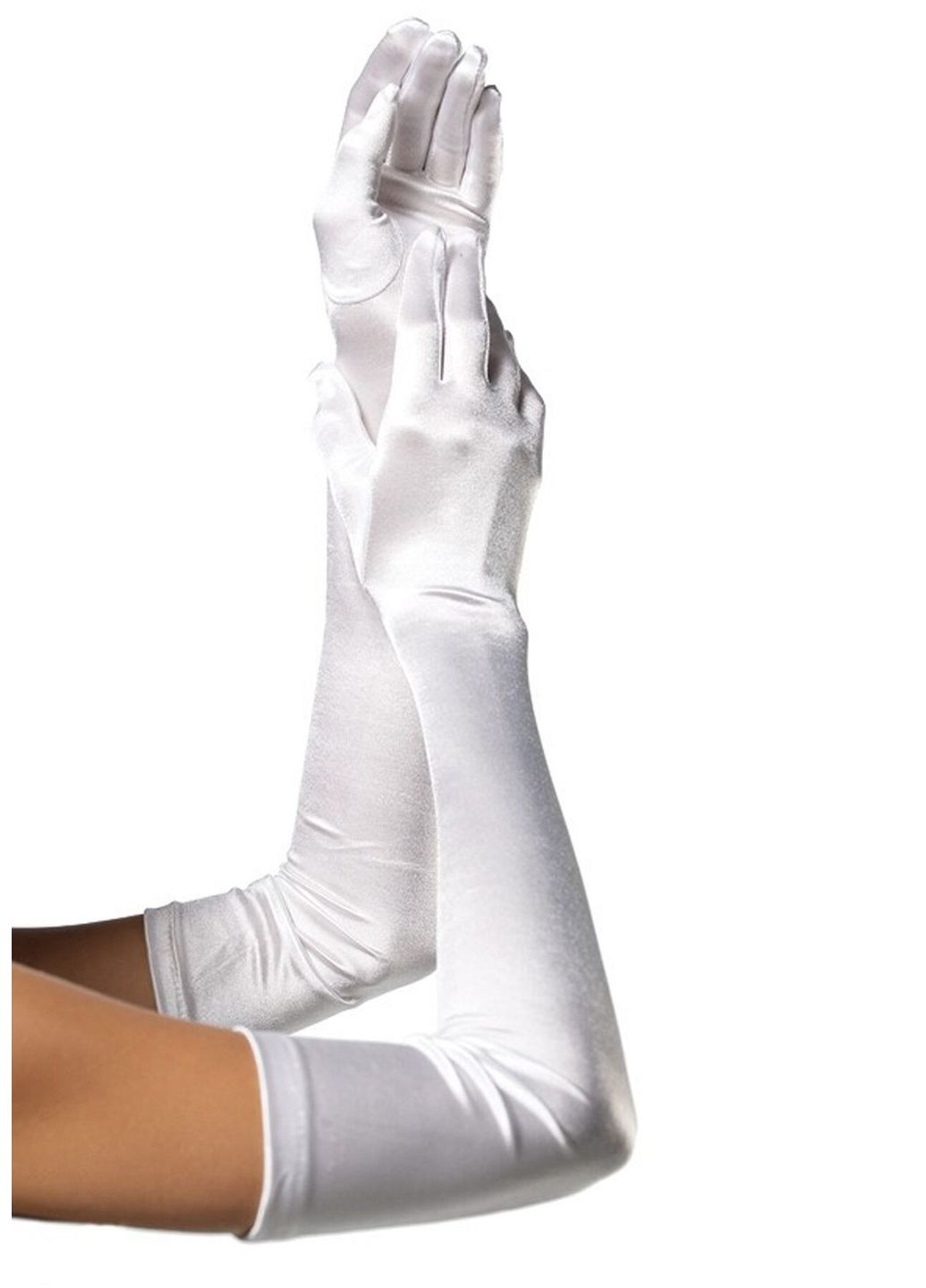 Длинные перчатки Extra Long Satin Gloves white Leg Avenue (291439052)