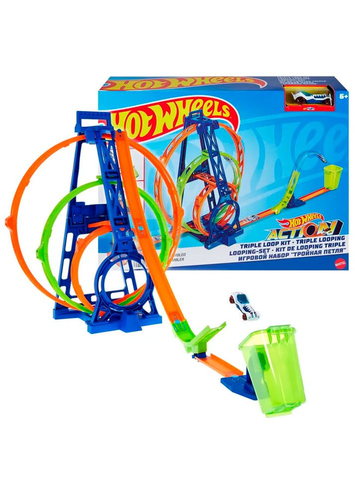 Набор игровых тройных петлей (HMX37). Hot Wheels (301422335)