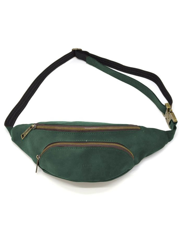 Поясная сумка бананка кожаная зеленая RE30351-3md TARWA (299666144)