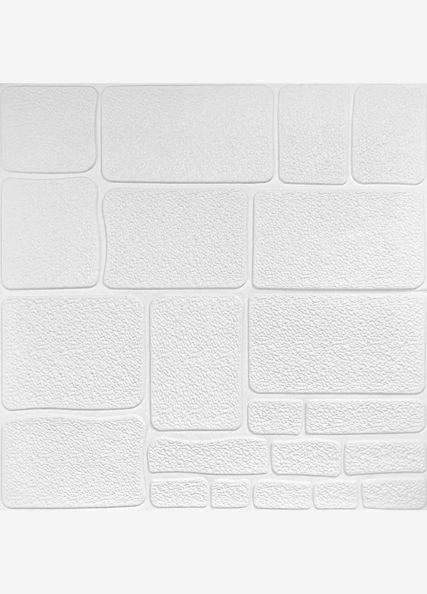 Самоклеюча 3D панель камінь білий 700х700х6мм (151) SW-00001155 Sticker Wall (300241745)