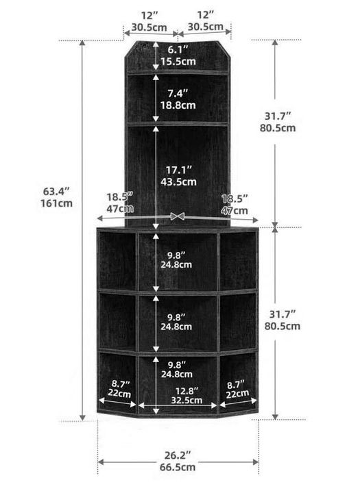 Стеллаж угловой из дерева Баренли капучино (УСП-002209) No Brand (327868168)