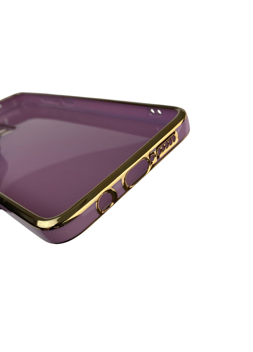 Чохол для Redmi Note 8 Pro глянцевий з кільцем MagSafe із золотою окантовкою на сяомі редмі нот 8 про чорничний gs1 Xiaomi (366229422)