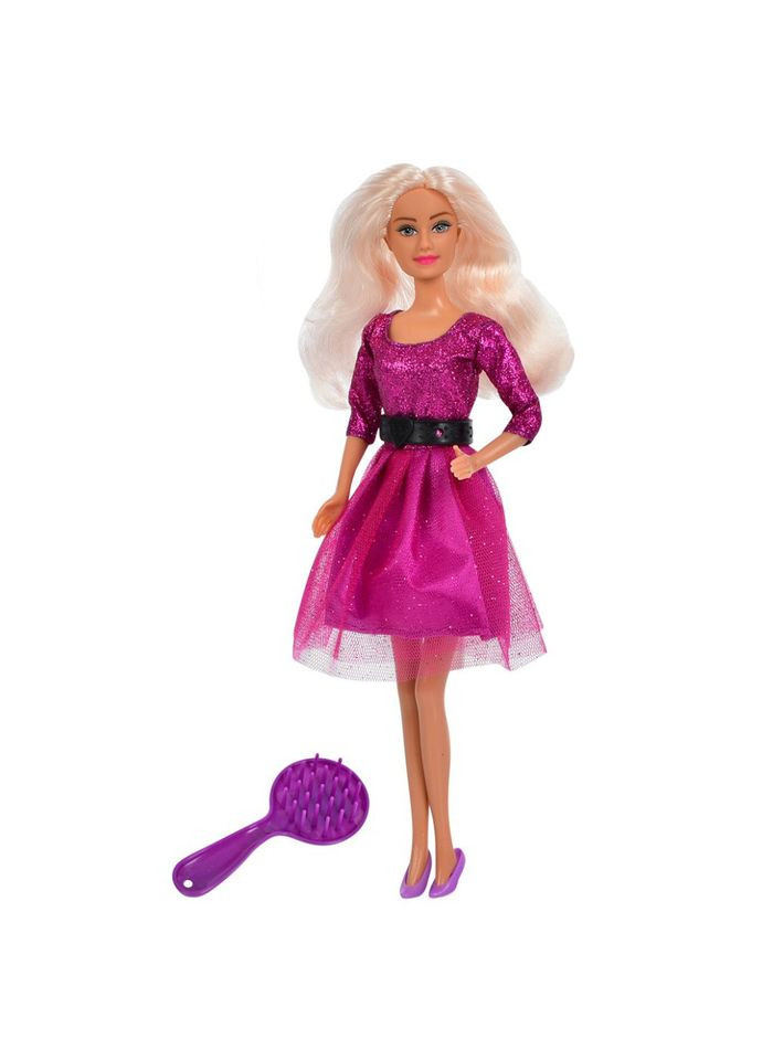 Детская кукла Вечерняя красавица для девочек с коктейльным платьем и расческой игрушка для игры Defa (368755857)
