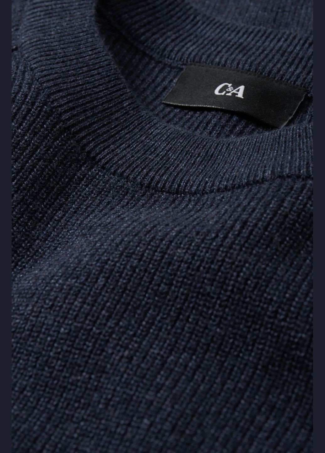 Темно-синій демісезонний светр з бавовни C&A