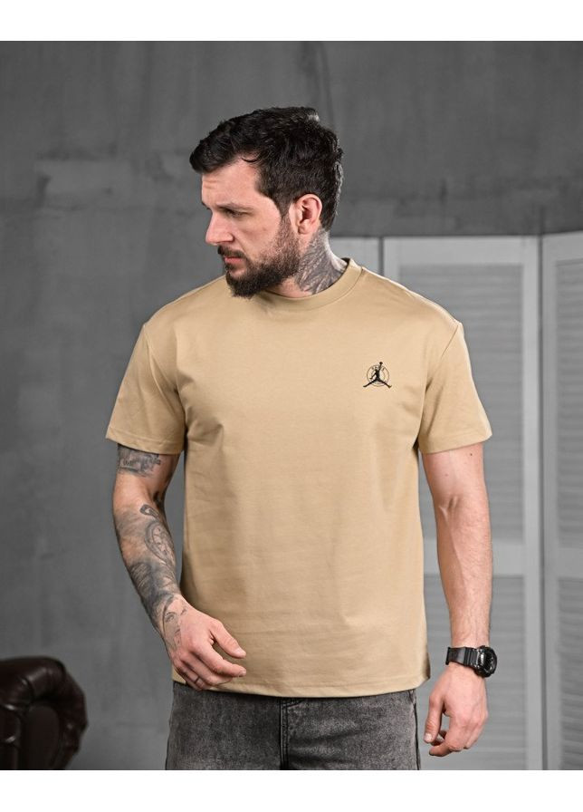 Бежева чоловіча оверсайз футболка jordan No Brand