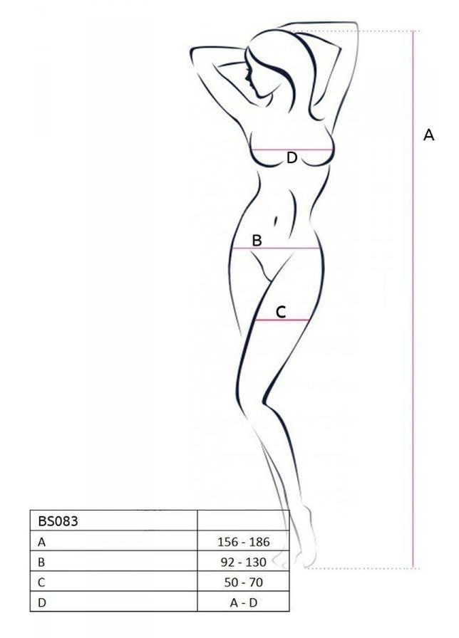 Сексуальный боди с вырезами BS083 red Passion (297573452)