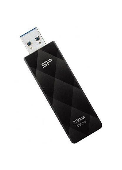 USB флеш накопичувач 128GB Blaze B20 Black USB 3.0 (SP128GBUF3B20V1K) Silicon Power (316084576)
