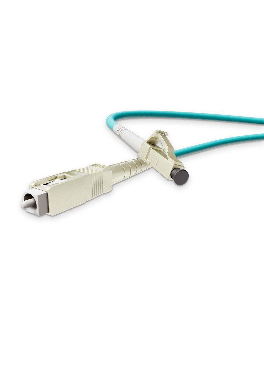 Патч-корд оптичний SC/UPC-LC/UPC Бірюзовий LSZH, Multimode OM3 (MM), Simplex, 2мм - 3 м NanoConnect (299337858)