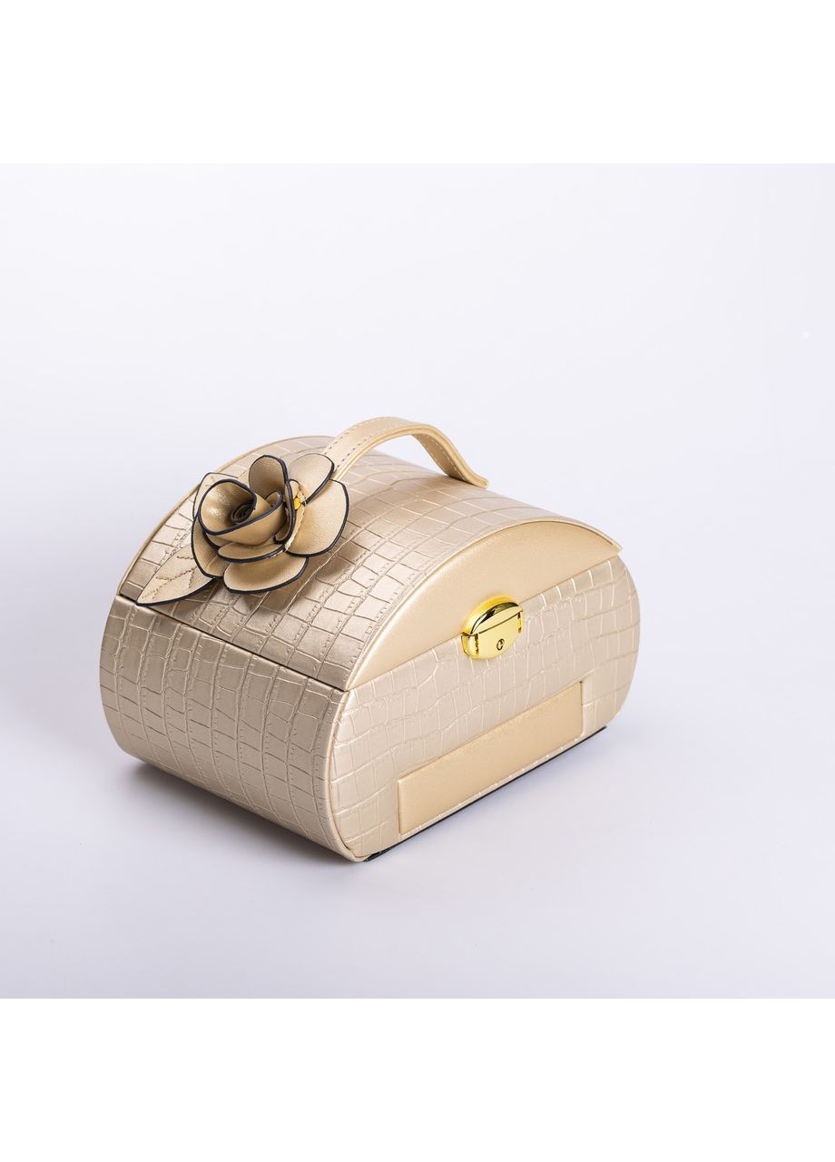 Скринька для прикрас з еко-шкіри, 3 яруси із замком, 24×17×18 см органайзер для ювелірних виробів Yiwu (360454768)