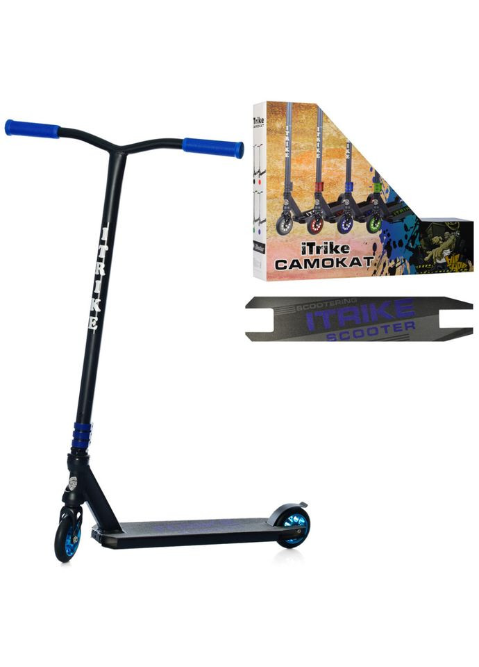 Самокат трюковый SR 2-068-1-BBL двухколесный iTrike (366973955)