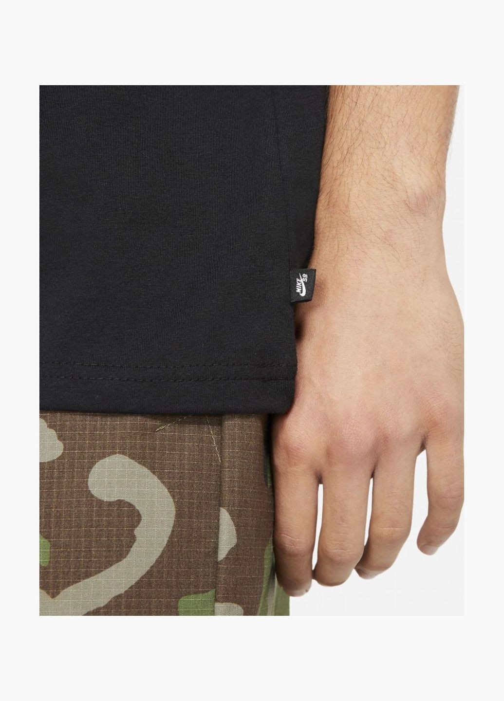 Черная футболка унисекс m nk sb tee logo black dc7817-010 Nike