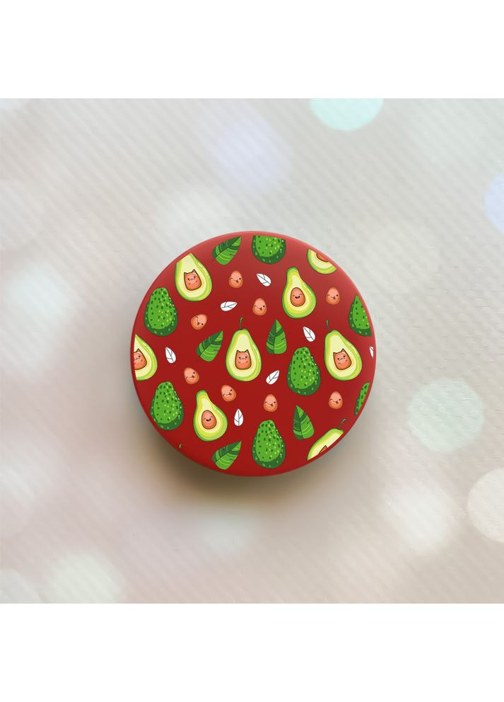Тримач для смартфона / планшета попсокет Popsocket Червоний:: Авокадо з котиками (принт 301) Creative (360712309)