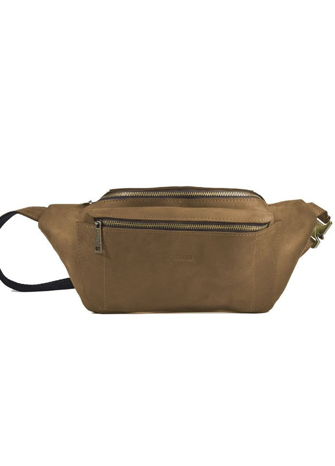 Сумка бананка на пояс кожаная рыжая RB-3012-3md TARWA (298684437)