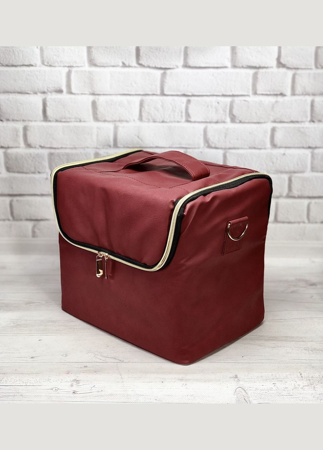 Сумка майстра з поличками шкірозамінник Ч02617, бордова YRE (306468016)